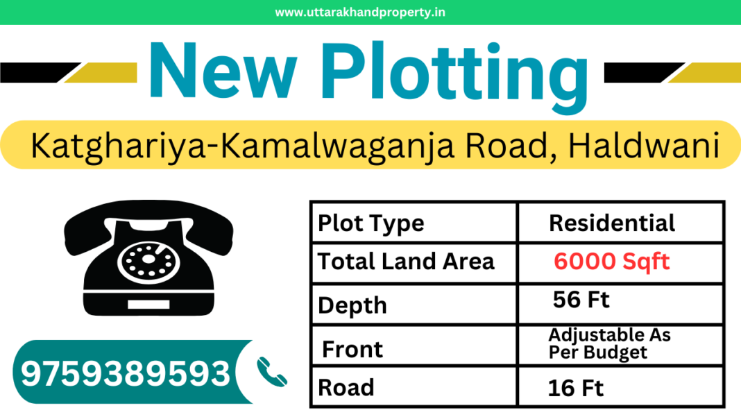 Plot for sale in haldwani new plotting katghariya kamalwaganja road